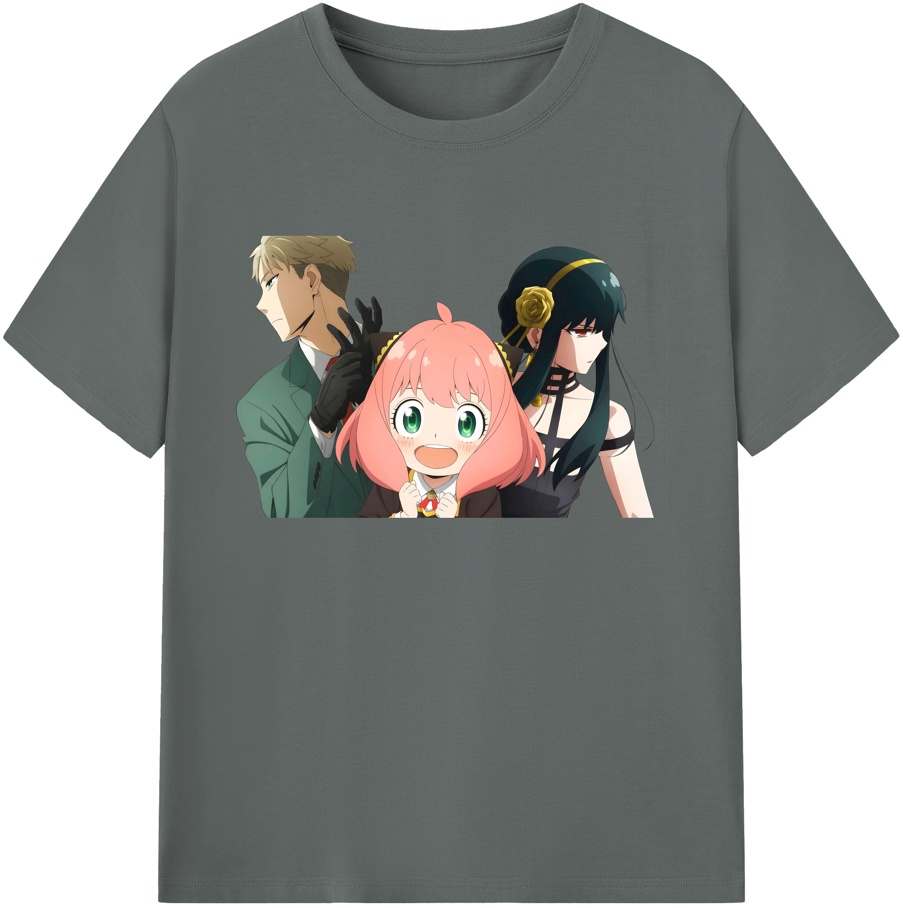 （画像用） SPY×FAMILY间谍家家酒 綿100％ メンズ半袖Tシャツ｜肌触りやわらか＆通気性